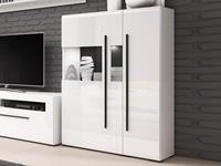 Mobistoxx Dressoir TULIO 2 deuren wit/hoogglans wit zonder led