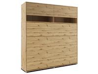 Mobistoxx Opklapbed CONCEPTION PRO 140x200 cm artisan eik (horizontaal) met opzetkast