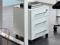 Mobistoxx Ladekast MATERIA 3 lades wit/hoogglans wit