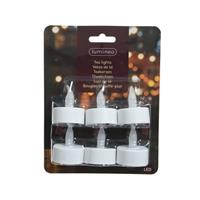 DECORIS DEASON DECORATIONS BO LED theelicht binnen Ø3,8x4,6cm 6 stuks