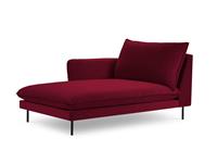 Cosmopolitan Design | Chaise longue Vienna Black hoek links velvet