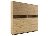 Mobistoxx Opklapbed CONCEPTION PRO 90x200 cm artisan eik (horizontaal) met opzetkast met matras