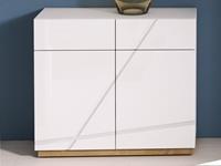 Mobistoxx Commode FUTURO 2 deuren 2 lades mat wit/hoogglans