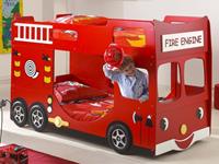 Mobistoxx Stapelbed BRANDWEERWAGEN 90x200 cm rood