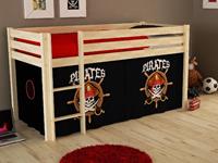 Mobistoxx Bed ALIZE halfhoogslaper 90x200 cm natuurlijke pijnboom tent Pirates of the Caribbean