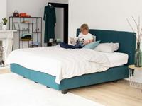 Mobistoxx Boxspring PASSION 160x200 cm stof appelblauwzeegroen met matras