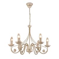 Euluna Kroonluchter Ayleen 6-lamps 1 niveau, wit