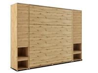 Mobistoxx Opklapbed CONCEPTION PRO 180x200 cm artisan eik (verticaal) met kasten zonder matras