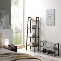 Acaza Bibliotheek VIERI vintage 56 cm bruin/zwart