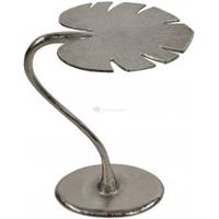 Plantenwinkel.nl Monstera M plantentafeltje zilveren sidetable aluminium 37x28x48 cm