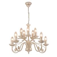 Euluna Kroonluchter Ayleen van staal, 10-lamps, wit