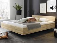 Mobistoxx Bed IXANA 180x200 cm sonoma eik met hoofdeinde met matras met lattenbodem