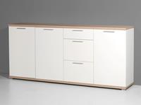 Mobistoxx Commode TOMI 3 deuren en 3 lades sonoma/wit