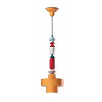 Ferro Luce Hängeleuchte Lariat aus Keramik, Höhe 74 cm, gelb