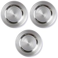 Bellatio 3x Kaarsenbord/plateau zilver 33 cm rond -