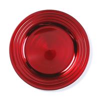 Kaarsenbord/plateau rood 33 cm rond -