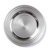 Kaarsenbord/plateau zilver 33 cm rond -