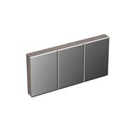 Forzalaqua Uni spiegelkast 140x12,5x68,5cm 3 deuren 2x spiegel eiken silver grey 8071810
