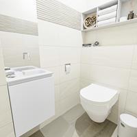 MONDIAZ OLAN Toiletmeubel 40x30x40cm met 0 kraangaten 1 lades talc mat Wastafel Lex rechts Solid Surface Wit FK75342409