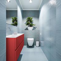 MONDIAZ ADA Toiletmeubel 120x30x50cm met 0 kraangaten 2 lades fire mat Wastafel Lex links Solid Surface Wit FK75341909