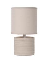 Lucide Tafellamp Greasby met stoffen kap, beige