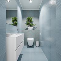 MONDIAZ ADA Toiletmeubel 120x30x50cm met 1 kraangaten 2 lades talc mat Wastafel Lex midden Solid Surface Wit FK75341732