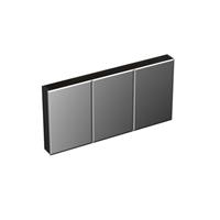 Forzalaqua Uni spiegelkast 140x12,5x68,5cm 3 deuren 2x spiegel eiken black oiled 8070375