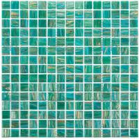 The Mosaic Factory Amsterdam mozaïektegel 2x2x0.4cm voor wand en vloer voor binnen en buiten vierkant Glas Turquoise GMG767