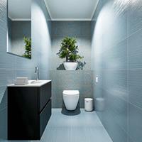 MONDIAZ ADA Toiletmeubel 60x30x50cm met 1 kraangaten 2 lades urban mat Wastafel Lex midden Solid Surface Wit FK75341743