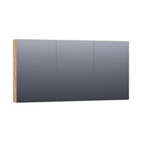 Saniclass Dual spiegelkast 140x70x15cm verlichting geintegreerd rechthoek 3 draaideuren Old Castle MFC 7265