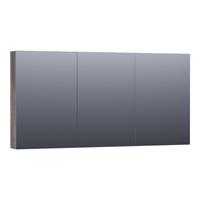 Saniclass Dual Spiegelkast 139x70x15cm 3 deuren LED verlichting geintegreerd 4000K MFC G-Canyon SK-DU140GC