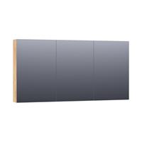 Saniclass Dual spiegelkast 140x70x15cm verlichting geintegreerd rechthoek 3 draaideuren Nomad MFC 7197