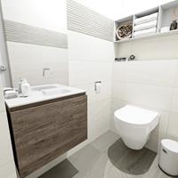 MONDIAZ OLAN Toiletmeubel 60x30x40cm met 0 kraangaten 1 lades dark brown mat Wastafel Lex rechts Solid Surface Wit FK75342705