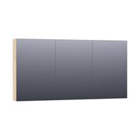 Saniclass Dual spiegelkast 140x70x15cm verlichting geintegreerd rechthoek 3 draaideuren Sahara MFC 7191