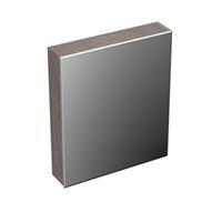 Forzalaqua Uni spiegelkast 59,5x12,5x68,5cm 1 deur links 2x spiegel eiken silver grey 8071790