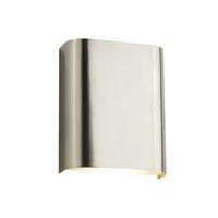 Searchlight Led Wall - wandverlichting - 10,5 x 13 cm - 8W LED incl. - satijn zilver
