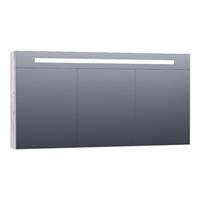 Saniclass Double Face Spiegelkast 139x70x15cm 3 deuren LED verlichting geintegreerd 4000K MFC Birch SK-DF140BR