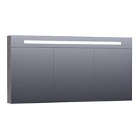 Saniclass Double Face Spiegelkast 139x70x15cm 3 deuren LED verlichting geintegreerd 4000K MFC G-Canyon SK-DF140GC