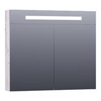Saniclass Double Face Spiegelkast 80x70x15cm 2 deuren LED verlichting geintegreerd 4000K MFC Birch SK-DF80BR
