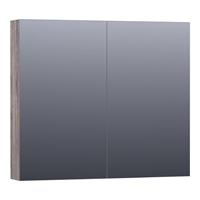 Saniclass Plain Spiegelkast 80x70x15cm 2 deuren MFC G-Canyon SK-PL80GC