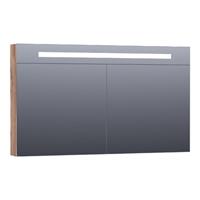 Saniclass Double Face Spiegelkast 119x70x15cm 2 deuren LED verlichting geintegreerd 4000K MFC Almond SK-DF120AL
