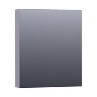 Saniclass Dual spiegelkast 59x70x15cm verlichting geintegreerd rechthoek 1 draaideur Mat Grijs MDF 7175