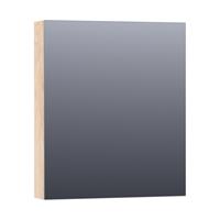Saniclass Dual spiegelkast 59x70x15cm verlichting geintegreerd rechthoek 1 draaideur Sahara MFC 7186