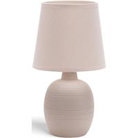BES LED Led Tafellamp - Tafelverlichting - Aigi Bomun - E14 Fitting - Rond at Bruin - Keramiek