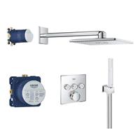 Grohe Duschsystem »Smartcontrol«, 2 Strahlart(en), Komplett-Set, 7 tlg., Komplettset inklusive allen Unterputz- und Fertigbauteilen, Unterputz mit Rainshower Smartactive 310 Cube