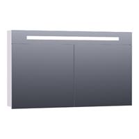 Saniclass 2.0 spiegelkast 119x70x15cm verlichting geintegreerd rechthoek 2 draaideuren Mat Wit MDF 7297