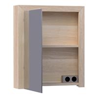 Saniclass Natural Wood spiegelkast 60x15x70cm White Oak Massief Eiken 70451LWOG