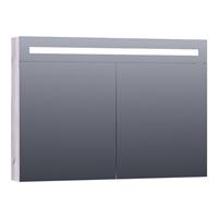 Saniclass Double Face Spiegelkast 99x70x15cm 2 deuren LED verlichting geintegreerd 4000K MFC Birch SK-DF100BR
