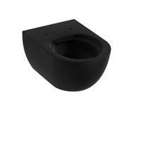 Royal Plaza Kolor Belbo wandcloset verkort 48,5cm zonder spoelrand mat zwart 1787781