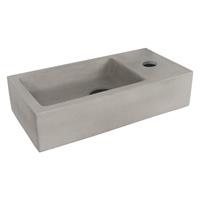 Differnz Hura fonteinbak 38x18x9cm zonder sifon, kraan en afvoerplug beton 38.004.25